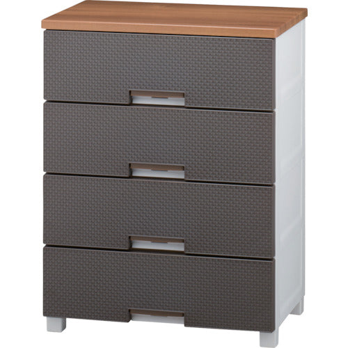 TENMA フィッツプラス メッシュ FM6504 4段 ブラウン 幅65cm