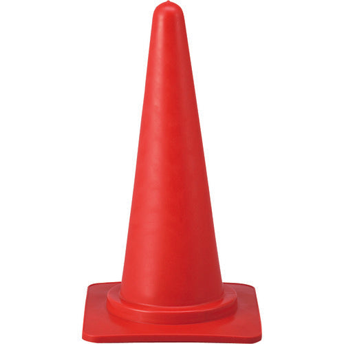 緑十字 コーン 赤 高さ700mm RC−1R ベース380mm角 ポリエチレン製