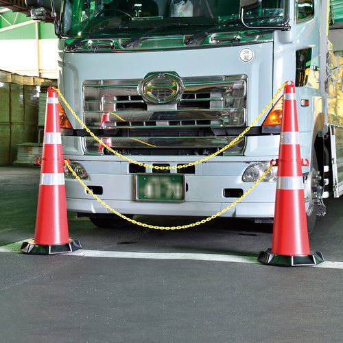 緑十字 ジャンボコーン(赤)・反射シート付 JRC−R 1420×480mm ウエイト付