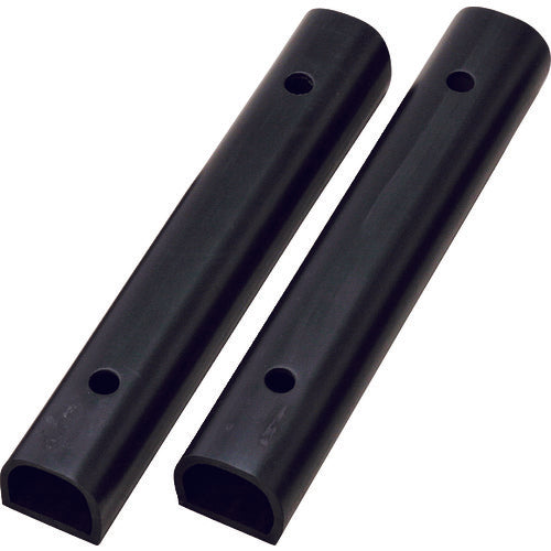 緑十字 カーストップ(車止め) カーストップ−70W 高さ70×幅70×全長450mm 2個組 ゴム製