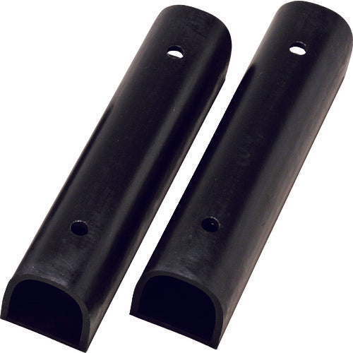 緑十字 カーストップ(車止め) カーストップ−100W 高さ100×幅100×全長450 2個組 ゴム製