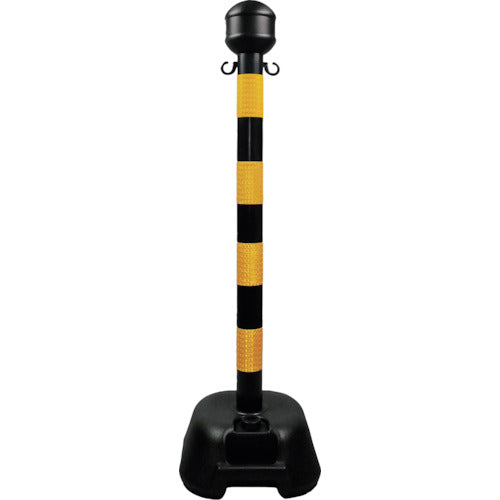 緑十字 チェーンスタンド(ボーダースタンド) 黒/黄反射(プリズム型) BD−PTR 1122×330mm