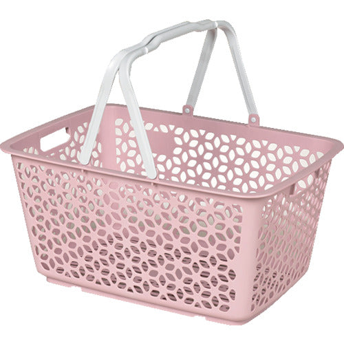 ヒマラヤ化学 1559 ハンドル積み重ねバスケット ピンク 513×355×260