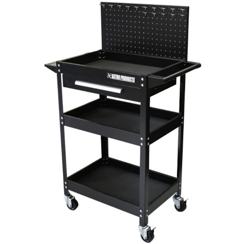 アストロプロダクツ AP ツールワゴン3段 引出&パネル付 ブラック TW098