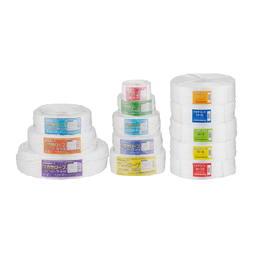 手結束用紐 ツカサロープ 白 5巻セット