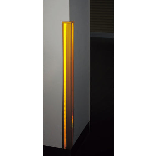 緑十字 コーナー用ガードパッド 黄 反射タイプ GPL−3M 50×50×1000mm 塩ビ