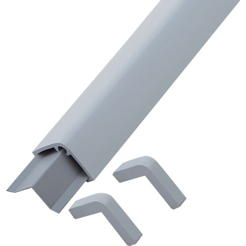 緑十字 コーナー用ガードパッド グレー GPS−GL 65×65×1000mm ビス6個付