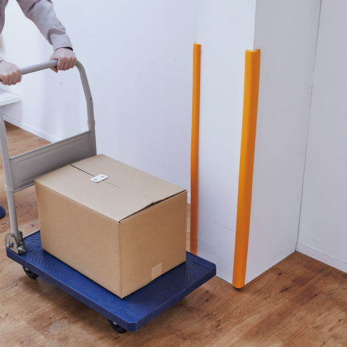 緑十字 トラ柄コーナー用ガードクッション L型タイプ 黄/黒 CGL−L−TR 44×44×900mm 裏テープ付