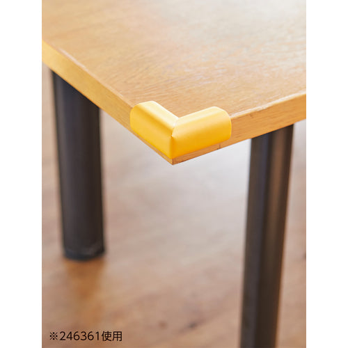 緑十字 コーナー用ガードクッション V型タイプ ブラック 70×70×34mm 裏テープ付