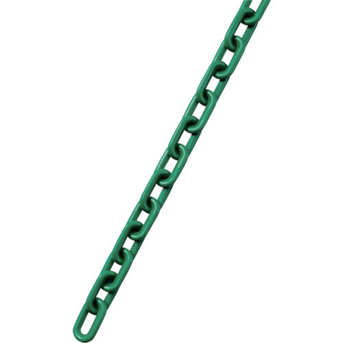 緑十字 プラスチックチェーン 緑 PT−820G 長さ20m(線径8mmΦ) ポリエチレン