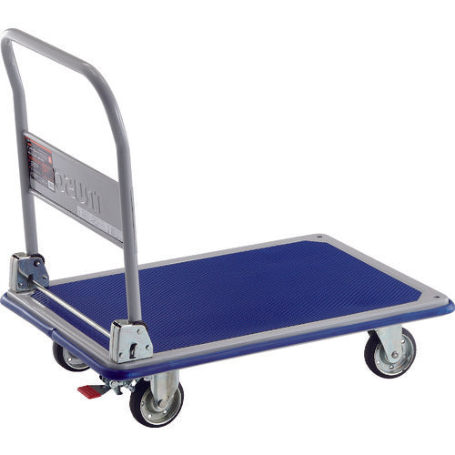 TRUSCO プレス製台車 ドンキーカート 折りたたみ式915×615 ストッパー付