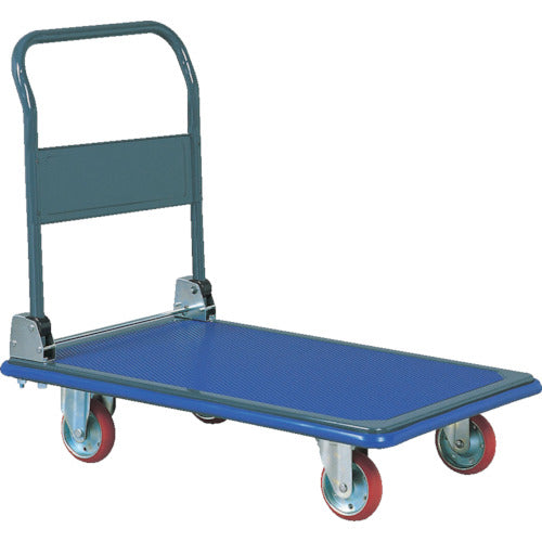 アイケー プレス製運搬車 折り畳みハンドルタイプ 均等荷重300kg