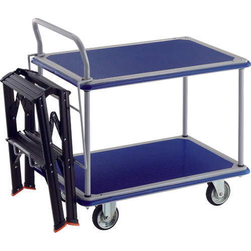 TRUSCO プレス製台車 ドンキーカート 2段式片袖タイプ810×510 TSAF−2BK付