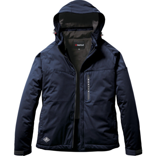 BURTLE ストレッチフーディ防寒ジャケット3260−3−Lネイビー