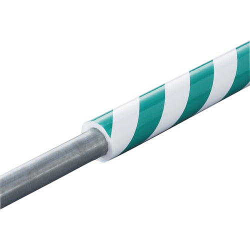 ユニット パイプカバー 緑白 単管用69φ×1m