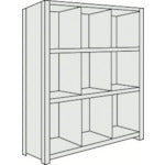 TRUSCO スチールラック 軽量棚 縦仕切付 W875XD300X1200 3列3段 ネオグレー