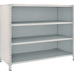 TRUSCO スチールラック 軽量棚背板・側板付 W1500XD600X1200 4段 ネオグレー