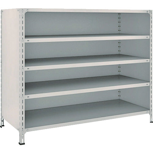 TRUSCO スチールラック 軽量棚背板・側板付 W1500XD600X1200 5段 ネオグレー