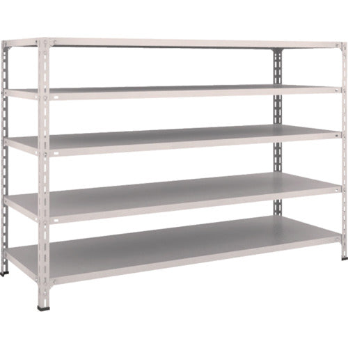 TRUSCO スチールラック 軽量棚開放型 W1800XD600XH1200 5段 ネオグレー