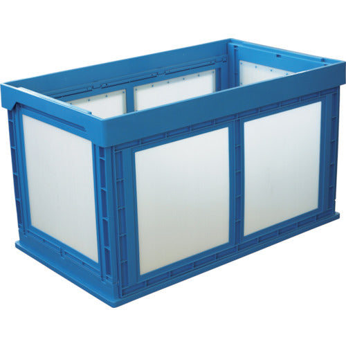 KUNIMORI プラスチック折畳みコンテナ パタコン N-180 ブルー