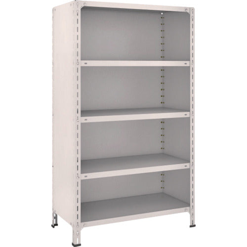 TRUSCO スチールラック 軽量棚背板・側板付 W875XD450XH1500 5段 ネオグレー