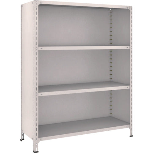 TRUSCO スチールラック 軽量棚背板・側板付 W1200XD450X1500 4段 ネオグレー