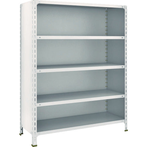 TRUSCO スチールラック 軽量棚背板・側板付 W1200XD450X1500 5段 ネオグレー