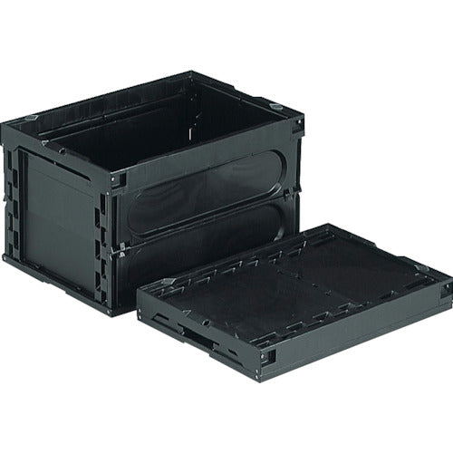 サンコー 折りたたみコンテナー 552380 オリコン50B-M(導電) 黒