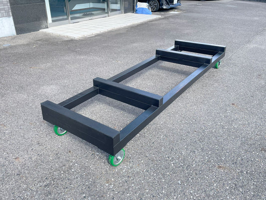 【特大】長尺台車 (長尺パレット・鋼材・建材運搬に最適 D2700㎜×W800㎜×H360㎜ 耐荷重1000kg)