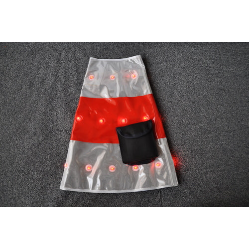 ミズケイ 安全コーン用オプション LEDコーンカバー(赤/白)赤LED