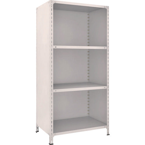 TRUSCO スチールラック 軽量棚背板・側板付 W875XD600XH1800 4段 ネオグレー