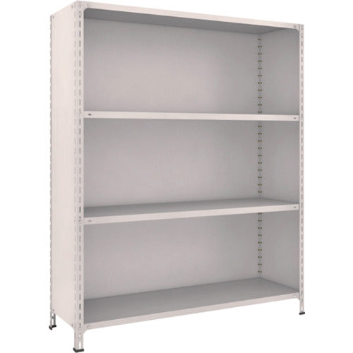 TRUSCO スチールラック 軽量棚背板・側板付 W1500X450XH1800 4段 ネオグレー