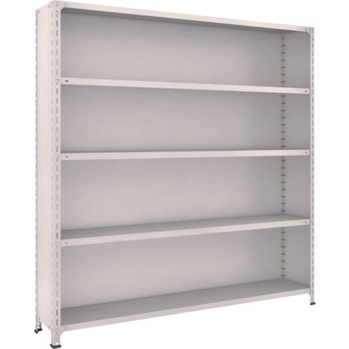 TRUSCO スチールラック 軽量棚背板・側板付 W1800XD300X1800 5段 ネオグレー