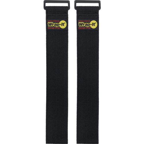 WrapーIt 配線コード用伸縮性収納ストラップ 24インチ 黒