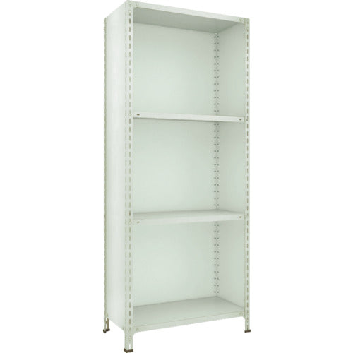 TRUSCO スチールラック 軽量棚背板・側板付 1500X450XH2100 4段 ネオグレー