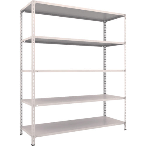 TRUSCO スチールラック 軽量棚開放型 W1800XD600XH2100 5段 ネオグレー