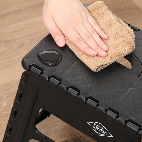 不二貿易 折り畳み踏み台 フォールディングステップスツール H32cm BK