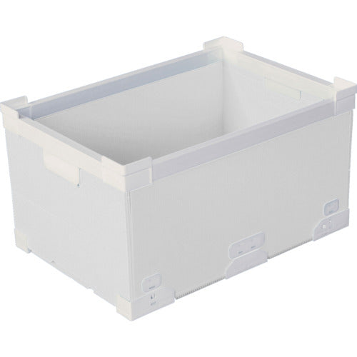 KUNIMORI プラダン折畳み FNSコンテナ 40L(SWコーナー)ホワイト