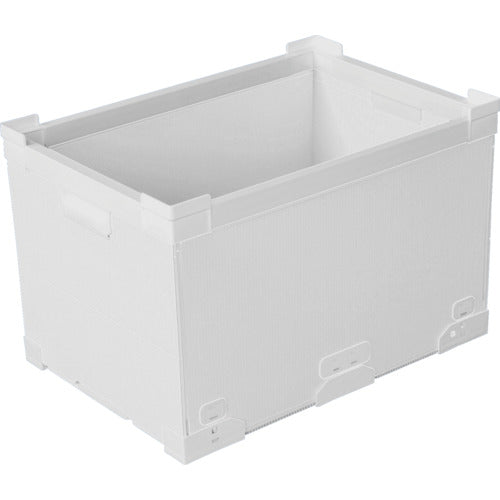 KUNIMORI プラダン折畳み FNSコンテナ 50L(SWコーナー)ホワイト