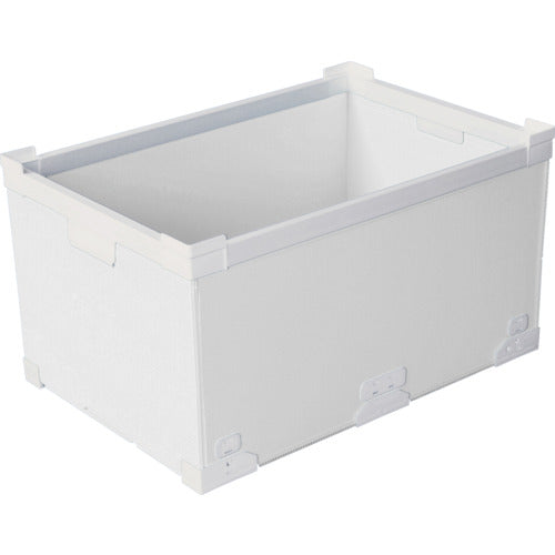 KUNIMORI プラダン折畳み FNSコンテナ 75L(SWコーナー)ホワイト