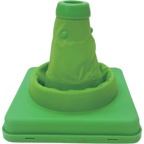 ミズケイ 伸縮式三角コーン<グリーン>20cm