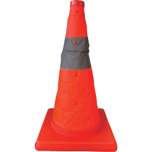 ミズケイ 伸縮発光式三角コーン「テラス」45cm(オレンジ)