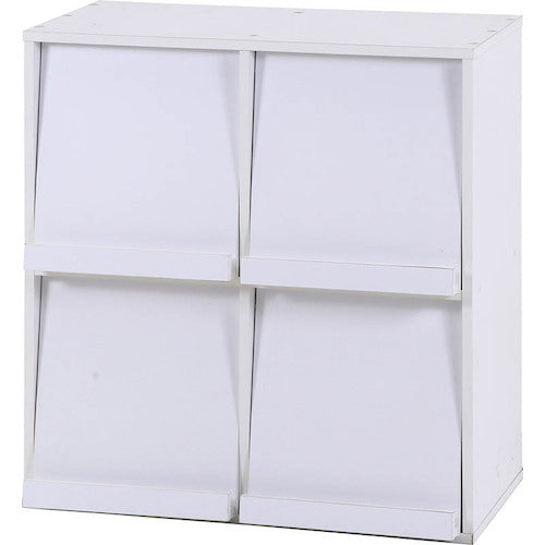 不二貿易 ディスプレイラック 4マス ホワイト DP8085WH 87008