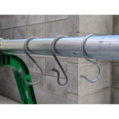 ニッサチェイン 単管用フックS型 鉄ビニコートストーングレー 仕上径6mm(線径5mm) 150mm