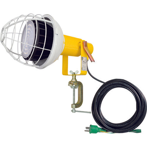 NICHIDO エコビックLED投光器100W 作業用 スポット 昼白色 アース付 電線5m