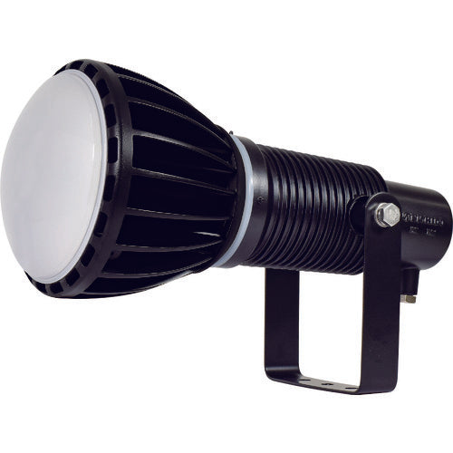 NICHIDO エコビックLED投光器100W 常設用 ワイド アース付 電線2m 本体黒、電球黒