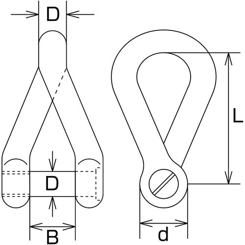 水本 ステンレス 沈みヒネリシャックル