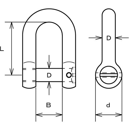 水本 ステンレス ピン止め沈みシャックル