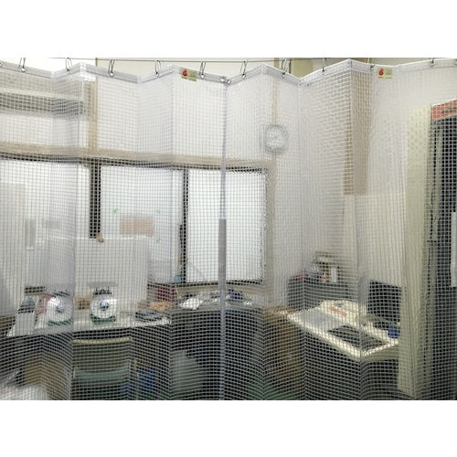 ユタカメイク シート 簡易間仕切り防炎・制電 2m×2m クリア