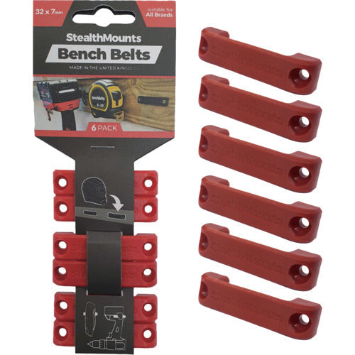 ステルスマウント ベンチベルト(6個入り)レッド